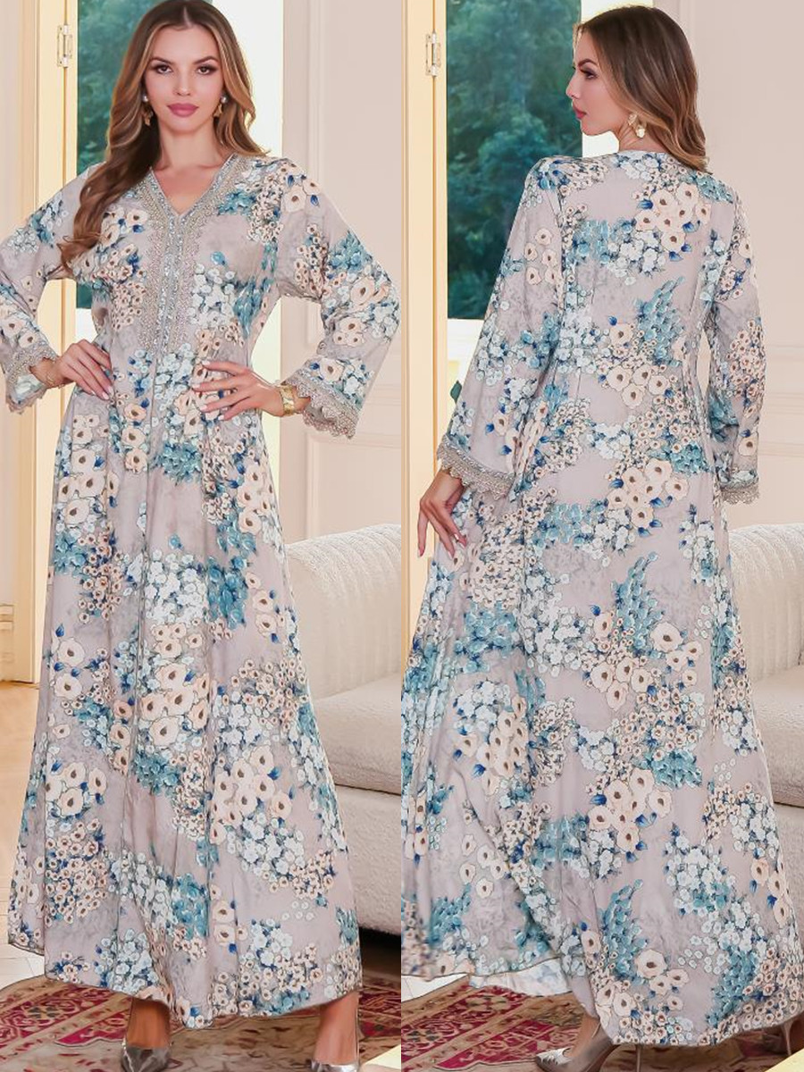 Embroidery Kebaya - Мусульманское женское платье Дубай Абая, роскошное