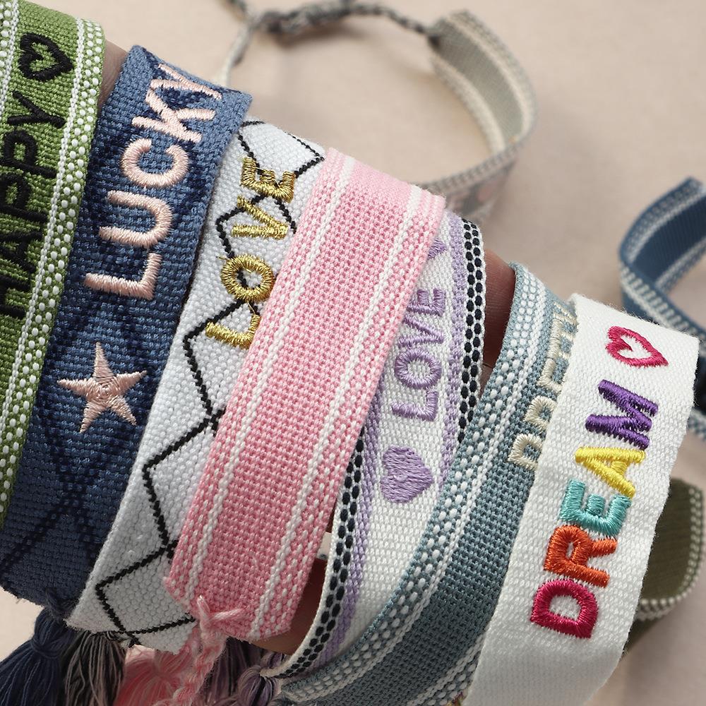 Embroidery Letter N - Новый модный браслет ручной работы с