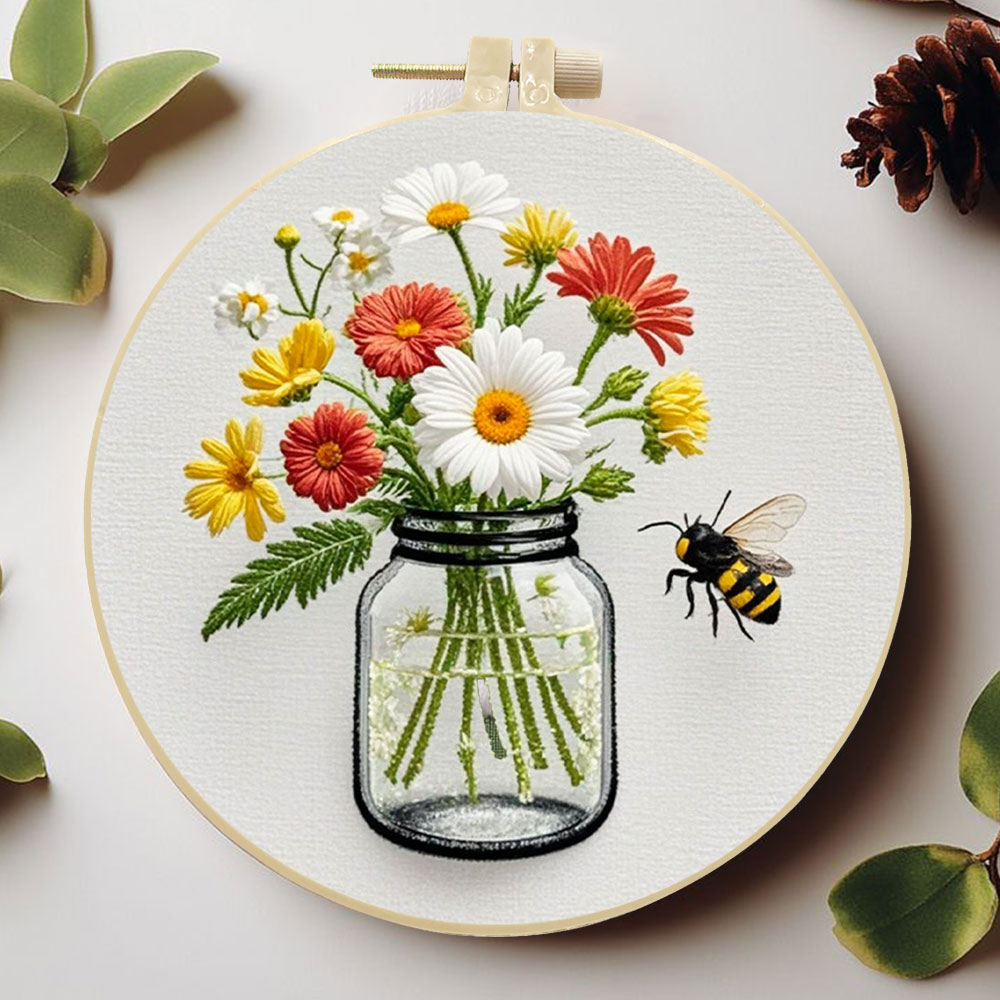 Embroidery Daisy Flower - 1 шт. наборы для вышивания «сделай