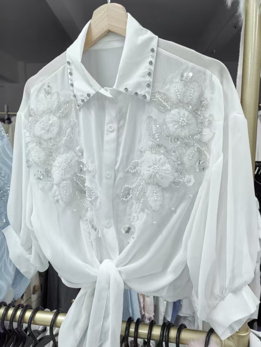 Embroidery Cardigan - Летние солнцезащитные блузки и рубашки в
