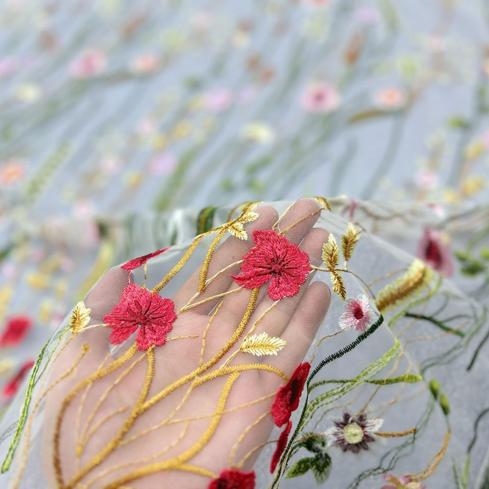 Вышитая кружевная ткань с водн – обзор и цена Embroidery Web