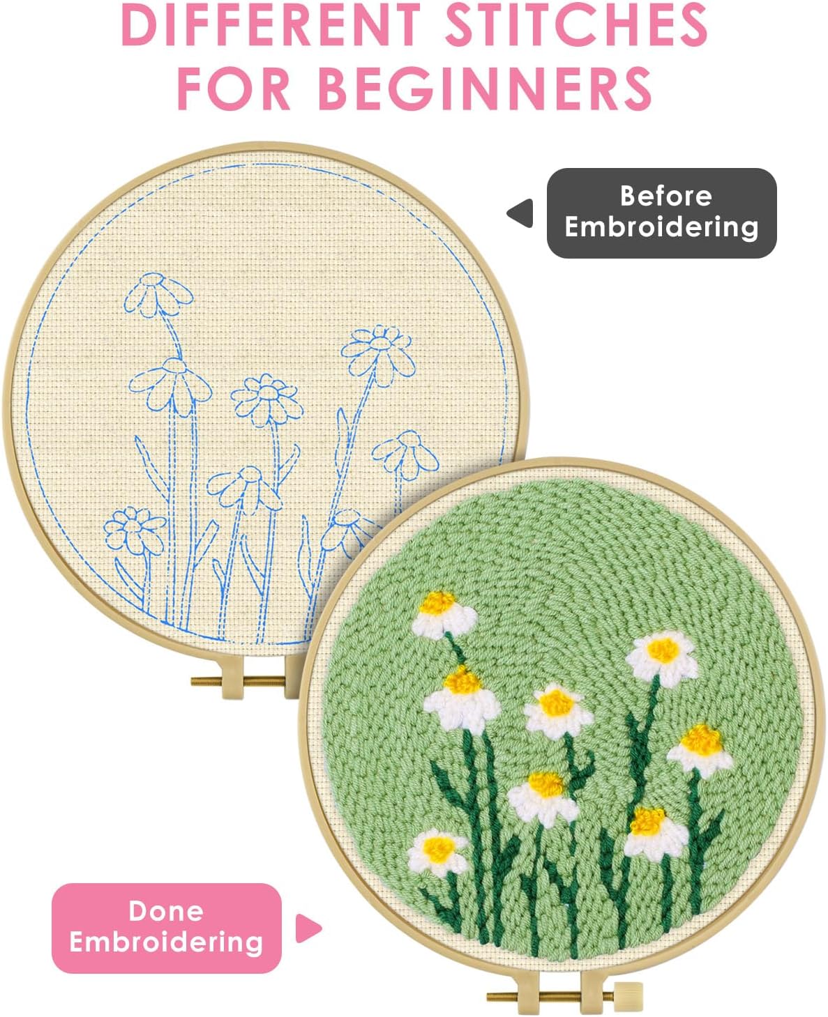 Наборы для вышивания в технике – обзор и цена Embroidery Hoop Square
