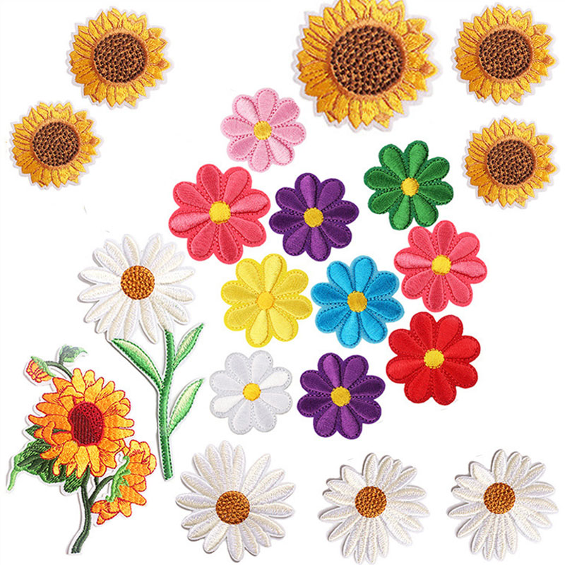 2-10 шт., нашивки с цветочной  – обзор и цена Embroidery Daisy Flower