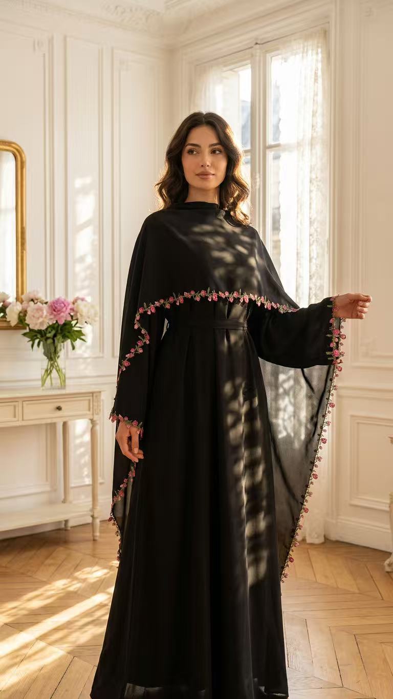 Элегантные вышитые абайи, хидж – обзор и цена Embroidery Kebaya