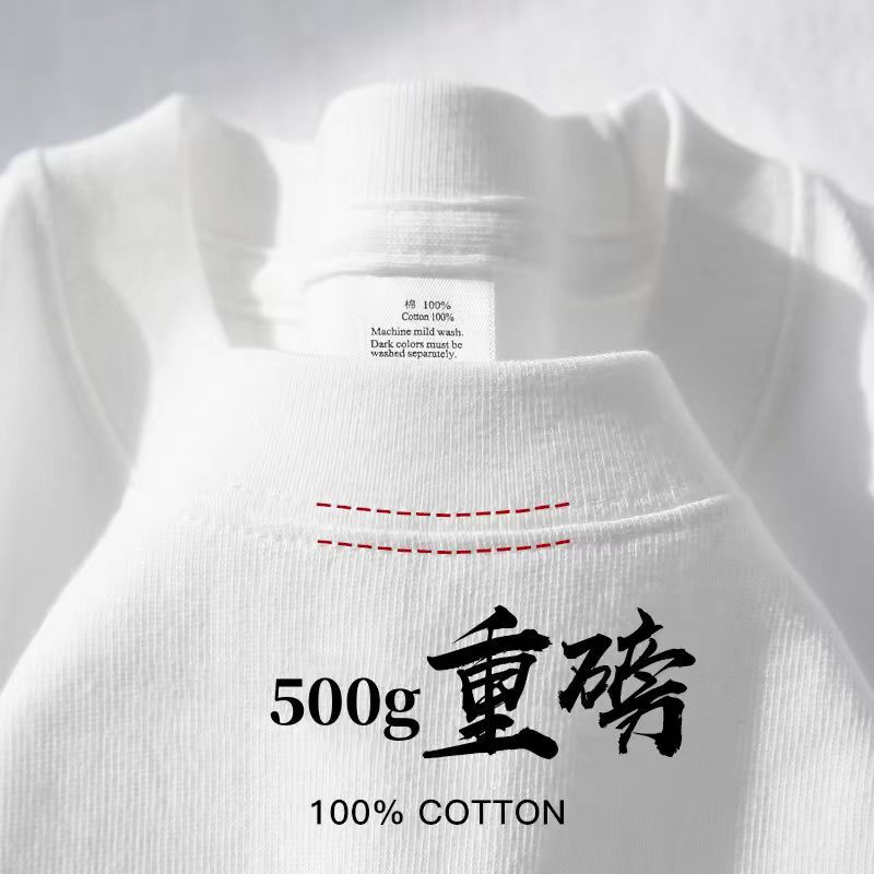 500GSM Тяжелая хлопковая футбо – обзор и цена Embroidery Cotton Shirt