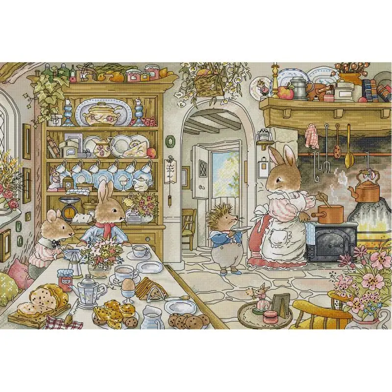 Кухня кролика, мультяшный живо – обзор и цена Embroidery Kitchen
