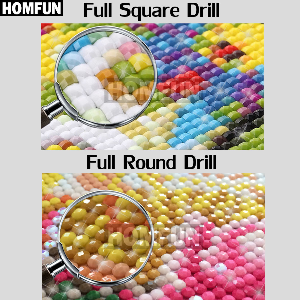 Алмазная живопись HOMFUN AB 5D – обзор и цена Embroidery Daisy