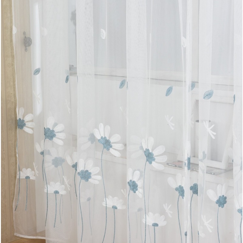 Простые современные шторы в па – обзор и цена Embroidery Daisy Flower
