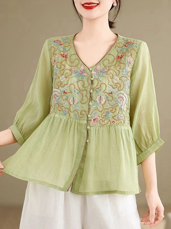 Новая летняя женская рубашка-к – обзор и цена Embroidery Cardigan