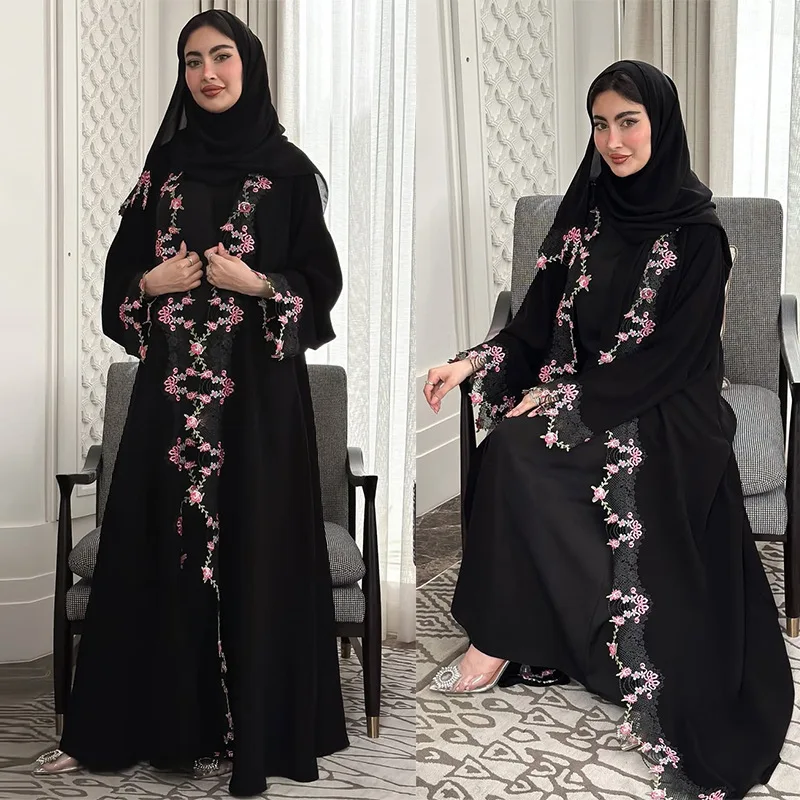 Черное кимоно с вышивкой, джал – обзор и цена Embroidery Kebaya