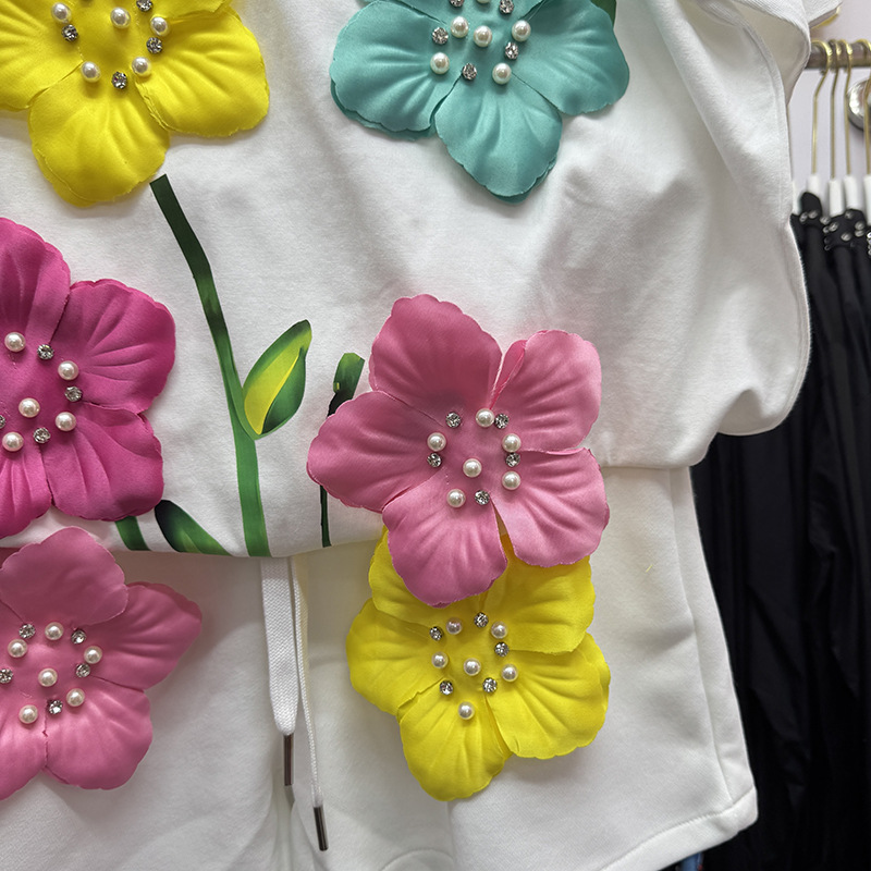 Летняя красочная футболка с 3D – обзор и цена Embroidery Cotton Shirt