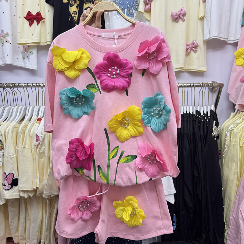 Летняя красочная футболка с 3D – обзор и цена Embroidery Cotton Shirt