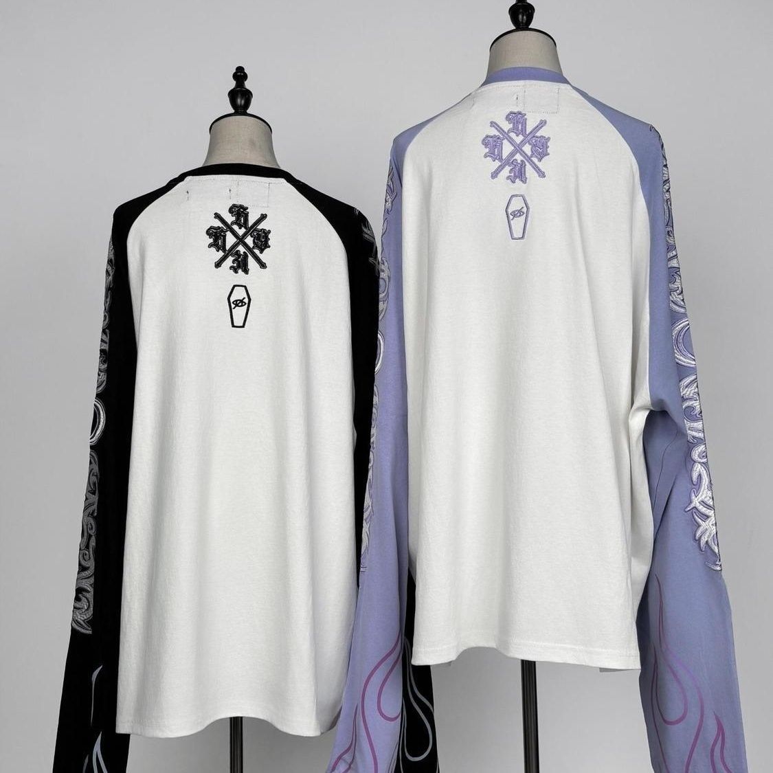 Футболка с длинными объемными  – обзор и цена Embroidery Cotton Shirt