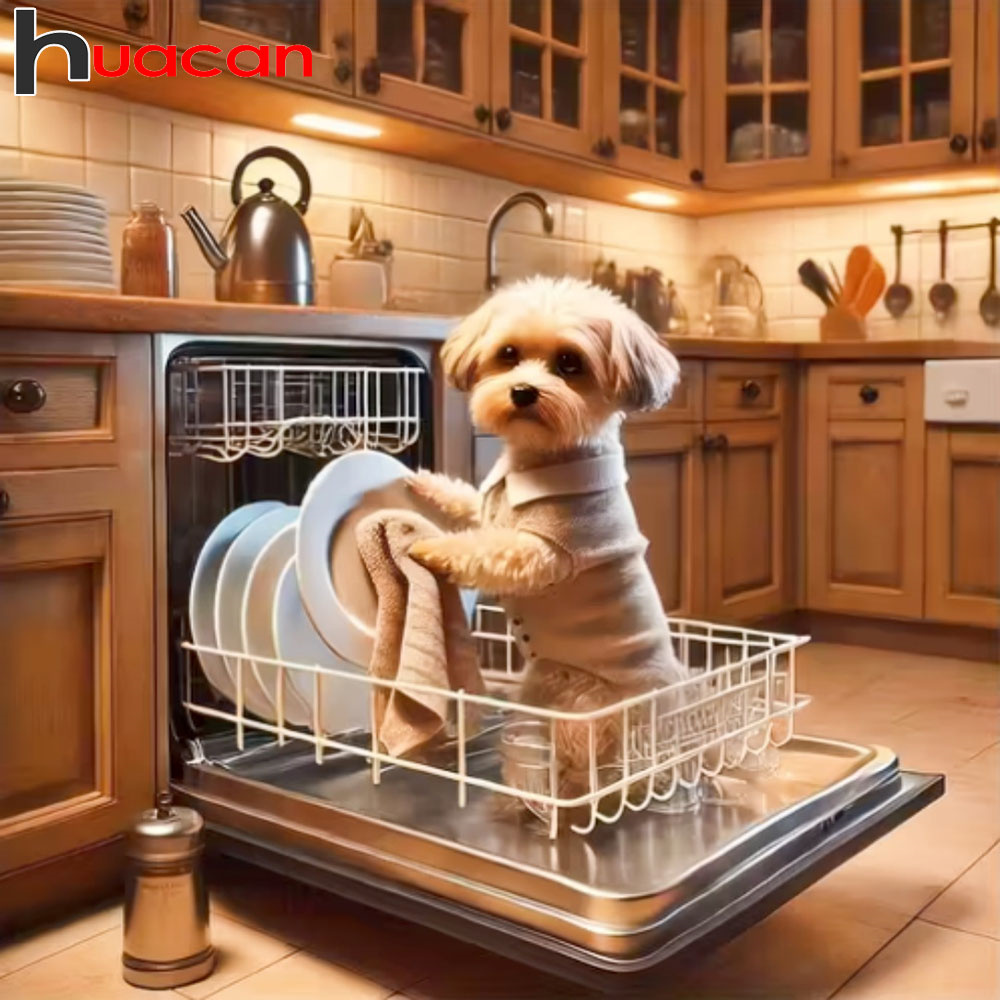 Huacan Новые поступления алмаз – обзор и цена Embroidery Kitchen
